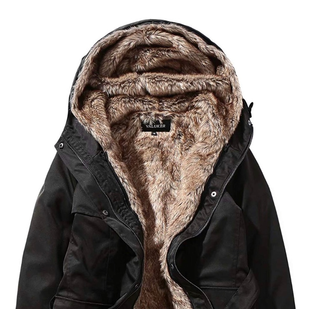 Beinia Valuker Winter Coat Detachable Fur Hood